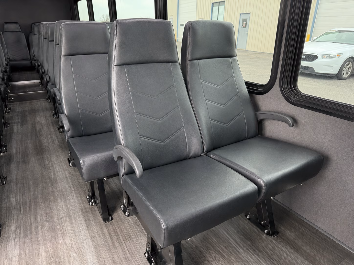 mission 18 passenger minibus inside