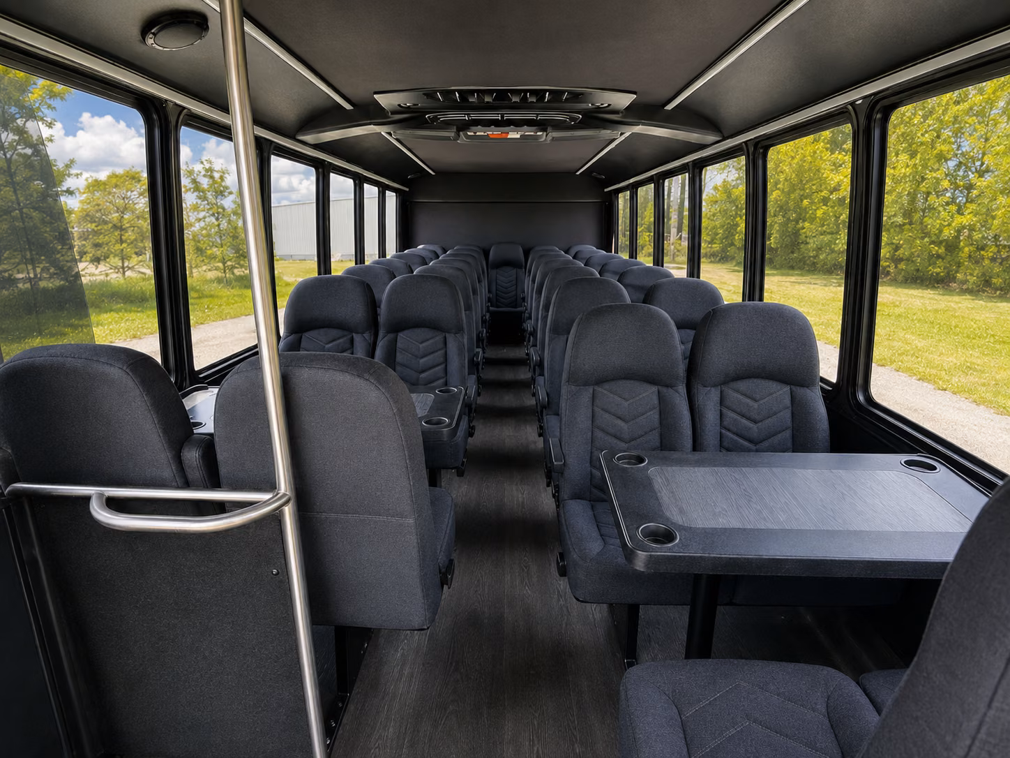 mission 20 passenger minibus inside