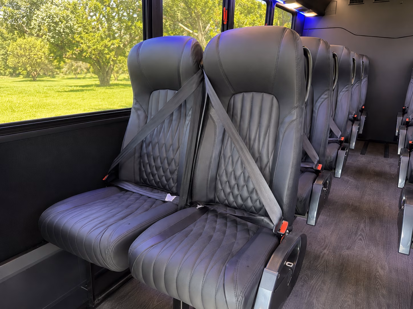 mission 20 passenger minibus interior