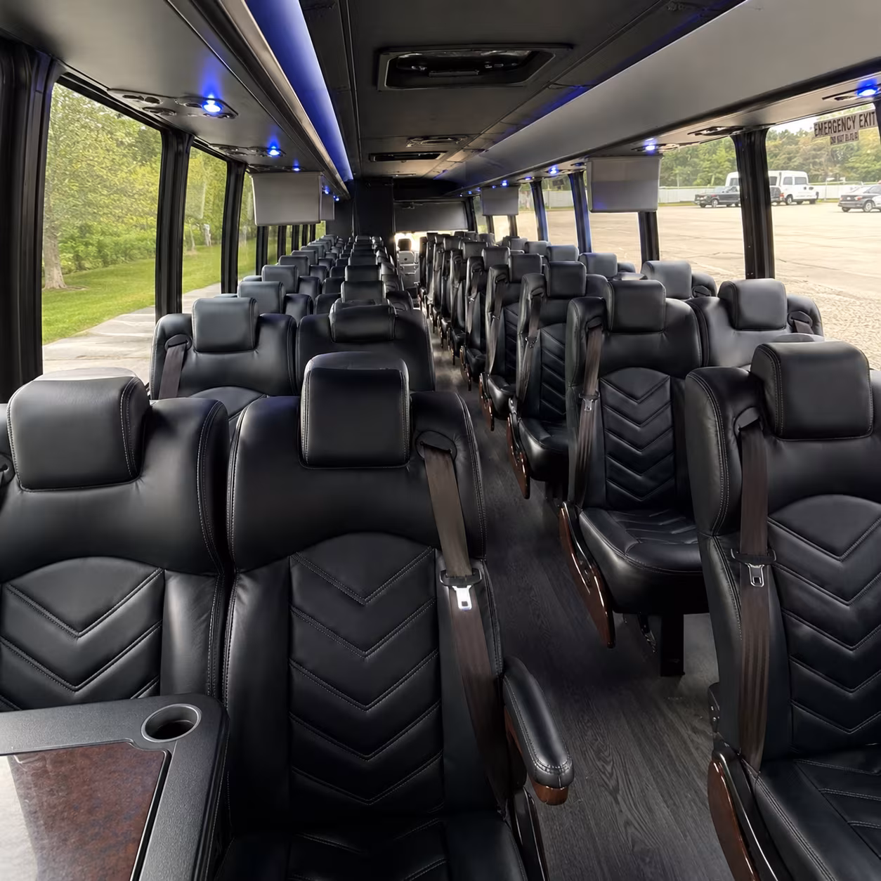 mission 25 passenger minibus inside
