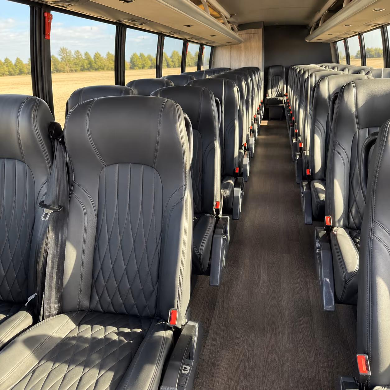 mission 25 passenger minibus interior