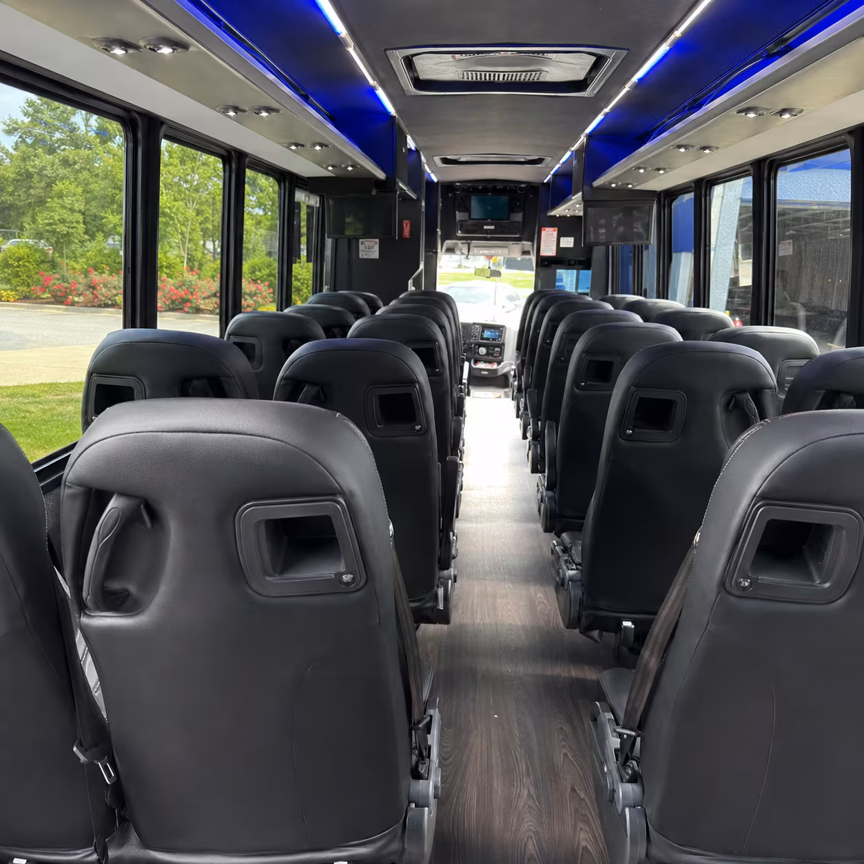 mission 28 passenger minibus inside