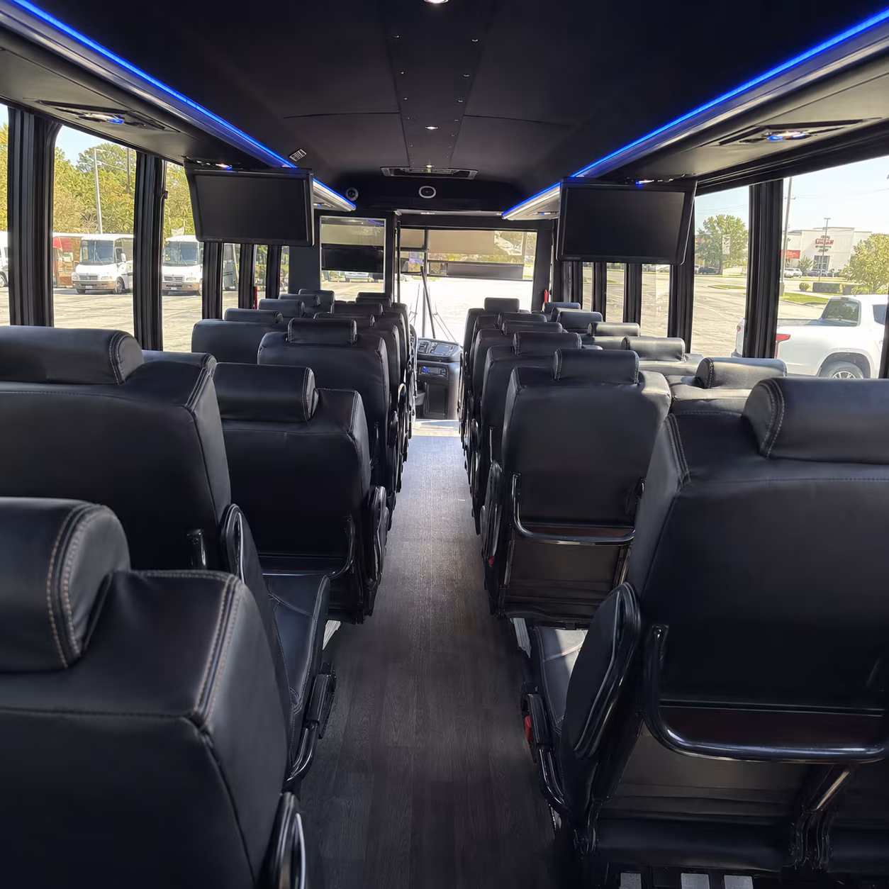 mission 30 passenger minibus inside