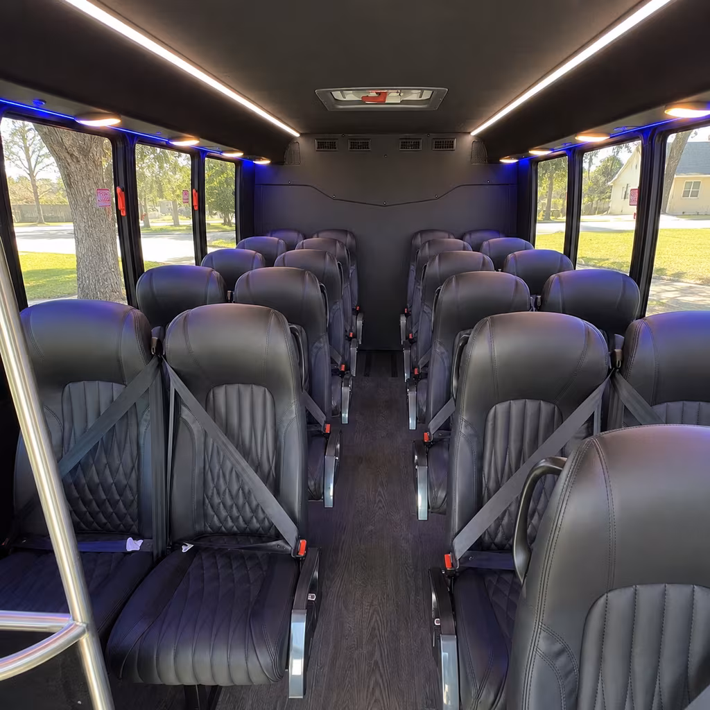 mission 35 passenger minibus inside