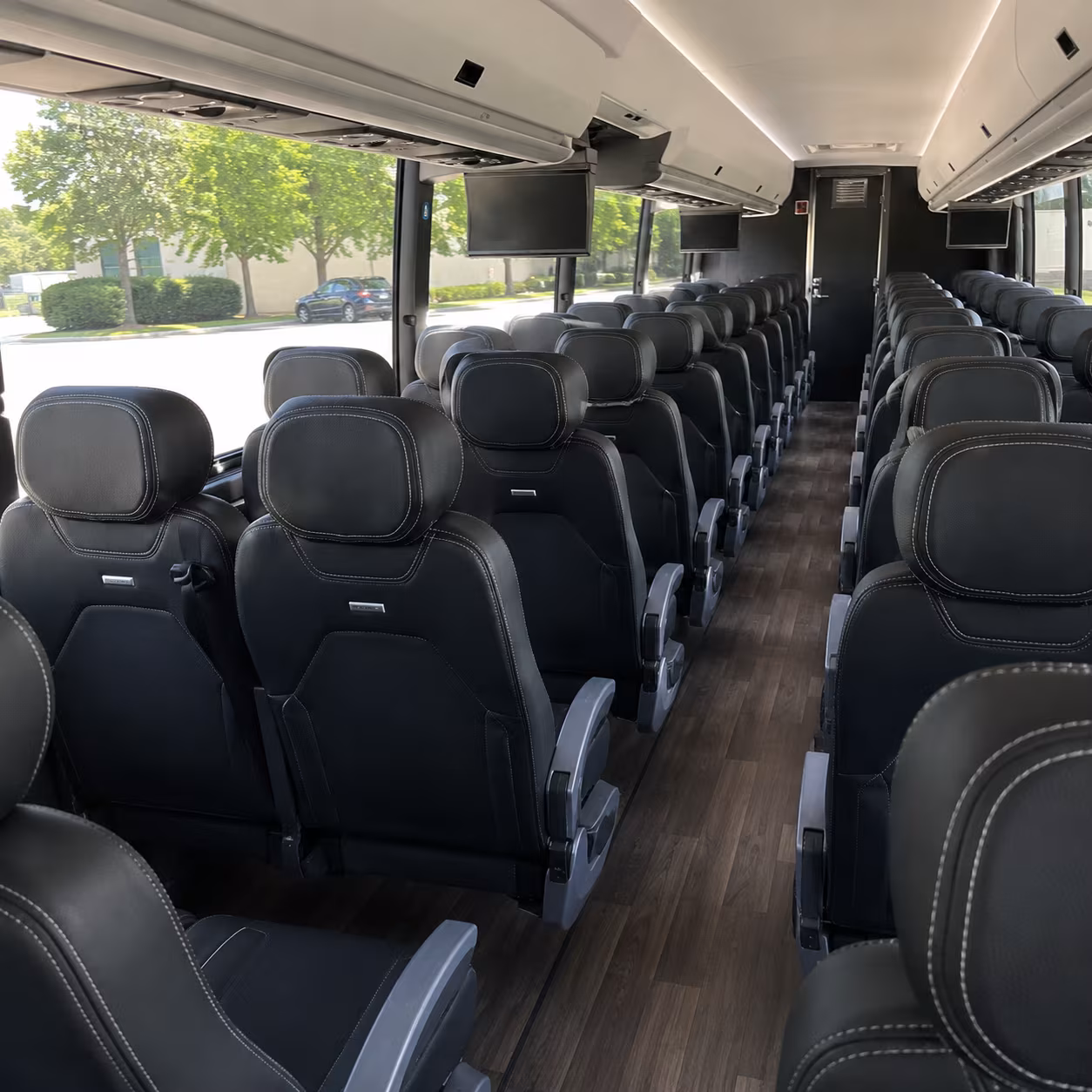 mission charter bus inside